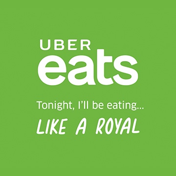 Embossed UberEats Logo for the Prince Harry and Meghan Markle Wedding
