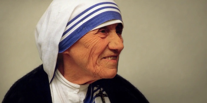 Side profile photo of Mother Teresa for Overcoming Silence video