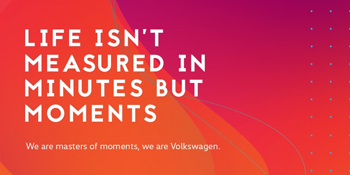 A banner graphic for Volkswagen that says 