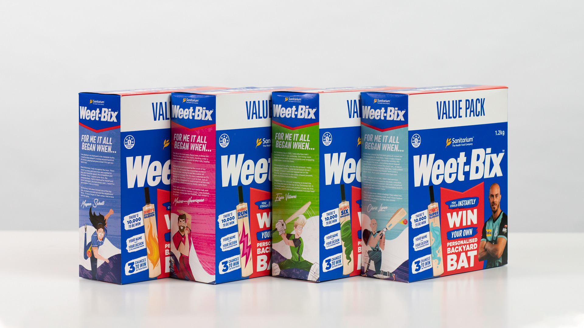 Weetbix packaging with illustration
